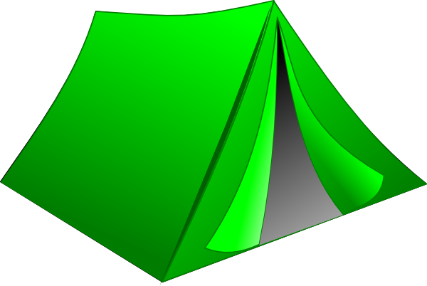 Green Pitched Tent clip art - vector clip art online, royalty free 