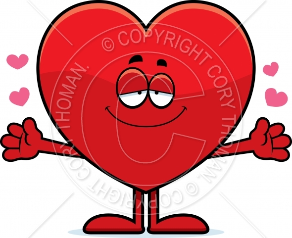 Cartoon Heart Hug Vector and Royalty Free License - Cory Thoman 