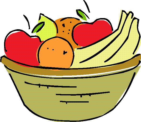 Pix For  Clip Art Bowl Of Fruit