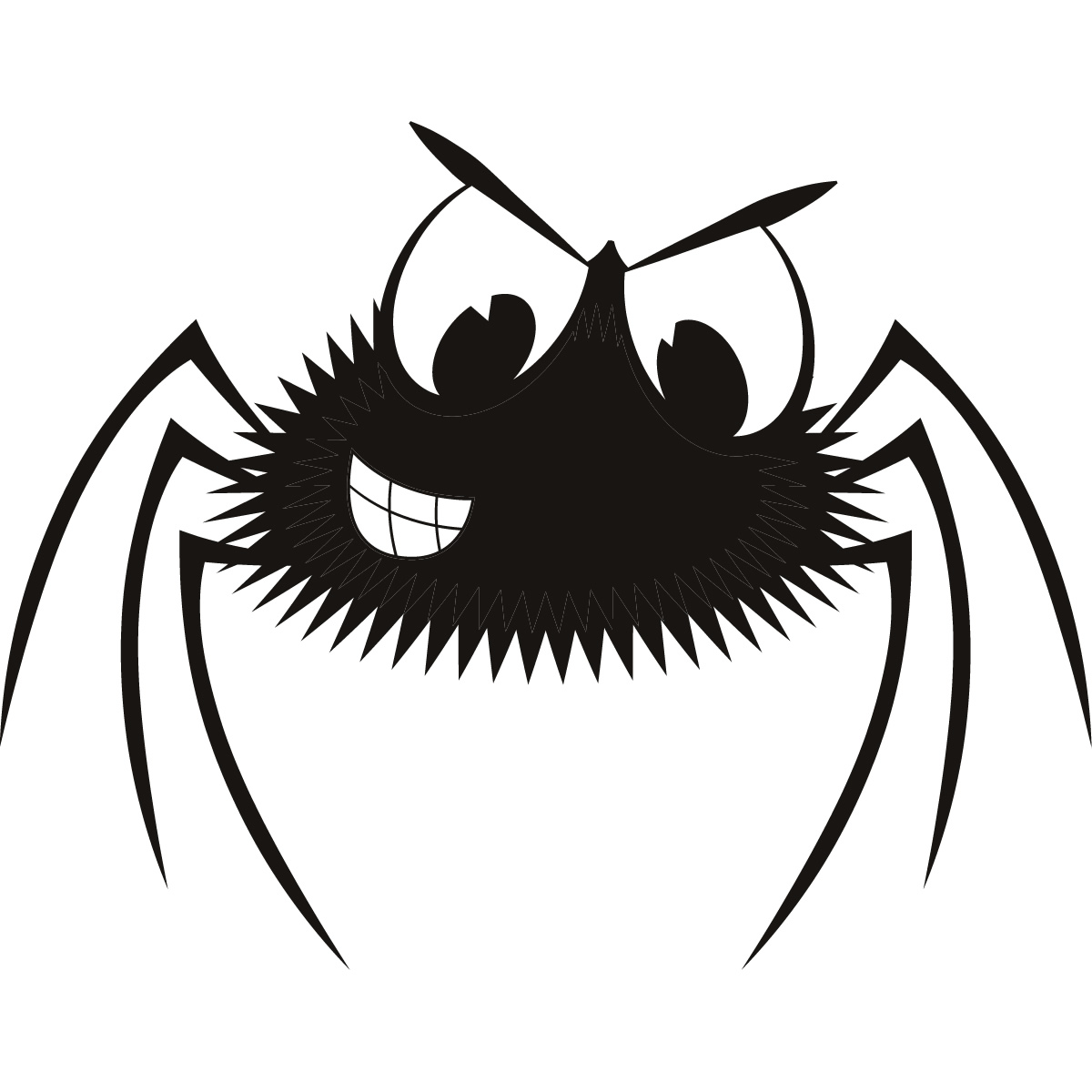 Cartoon Spider Halloween Wall Art Sticker Wall Decal Transfers 