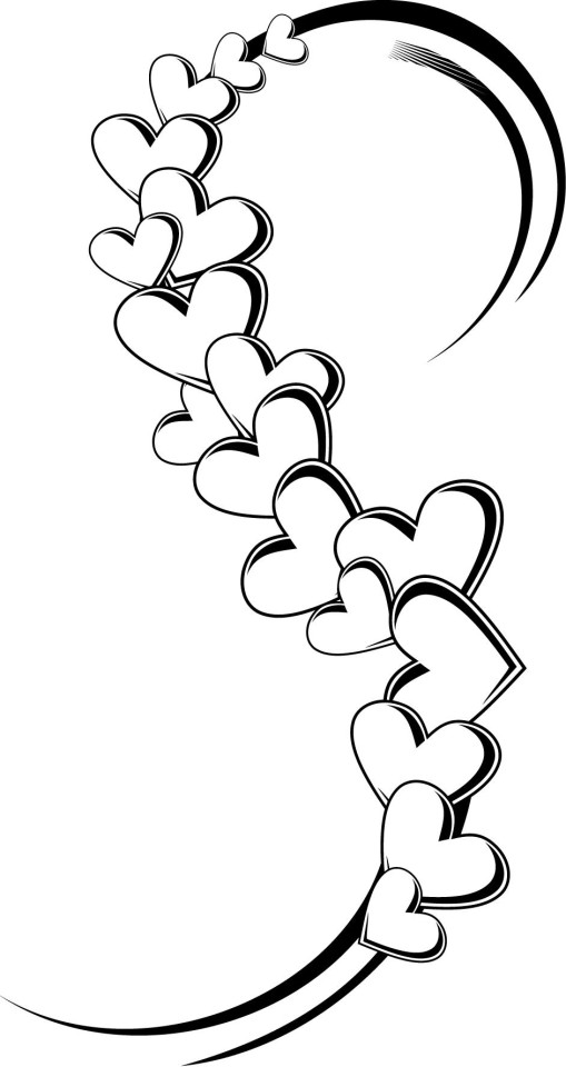 Download Coloring Pages Of Hearts Tattoo Designs | Laptopezine.