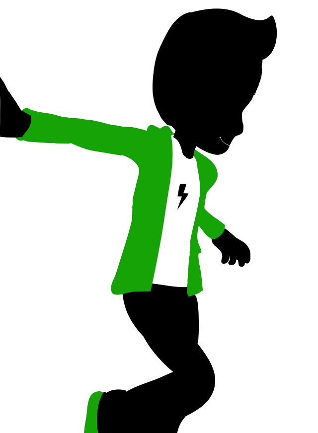 Sparky Silhouette Boy by Trespeak on Clipart library