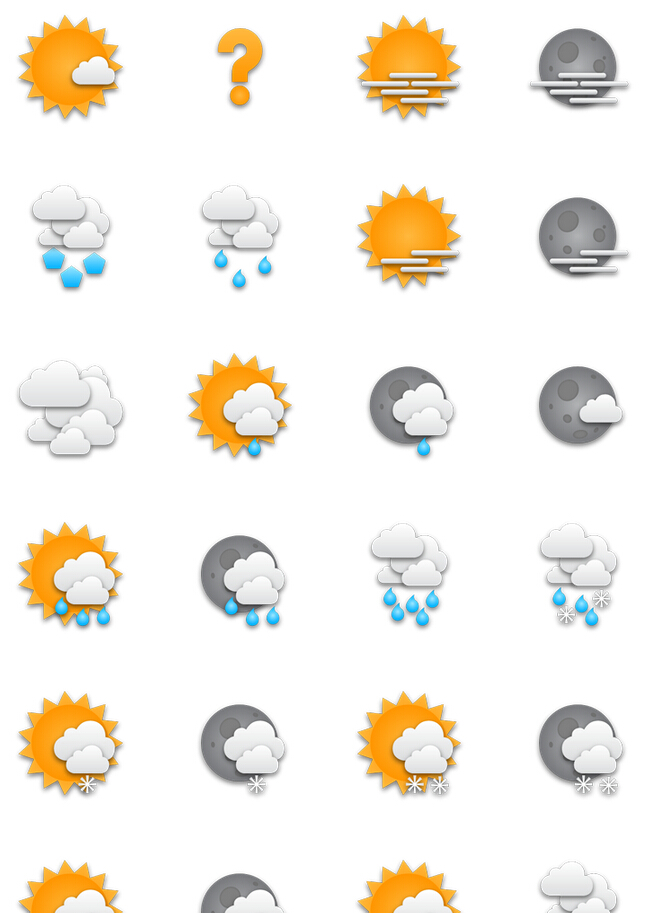 4-Designer | Weather forecast icon orange version PNG icons 128x128px