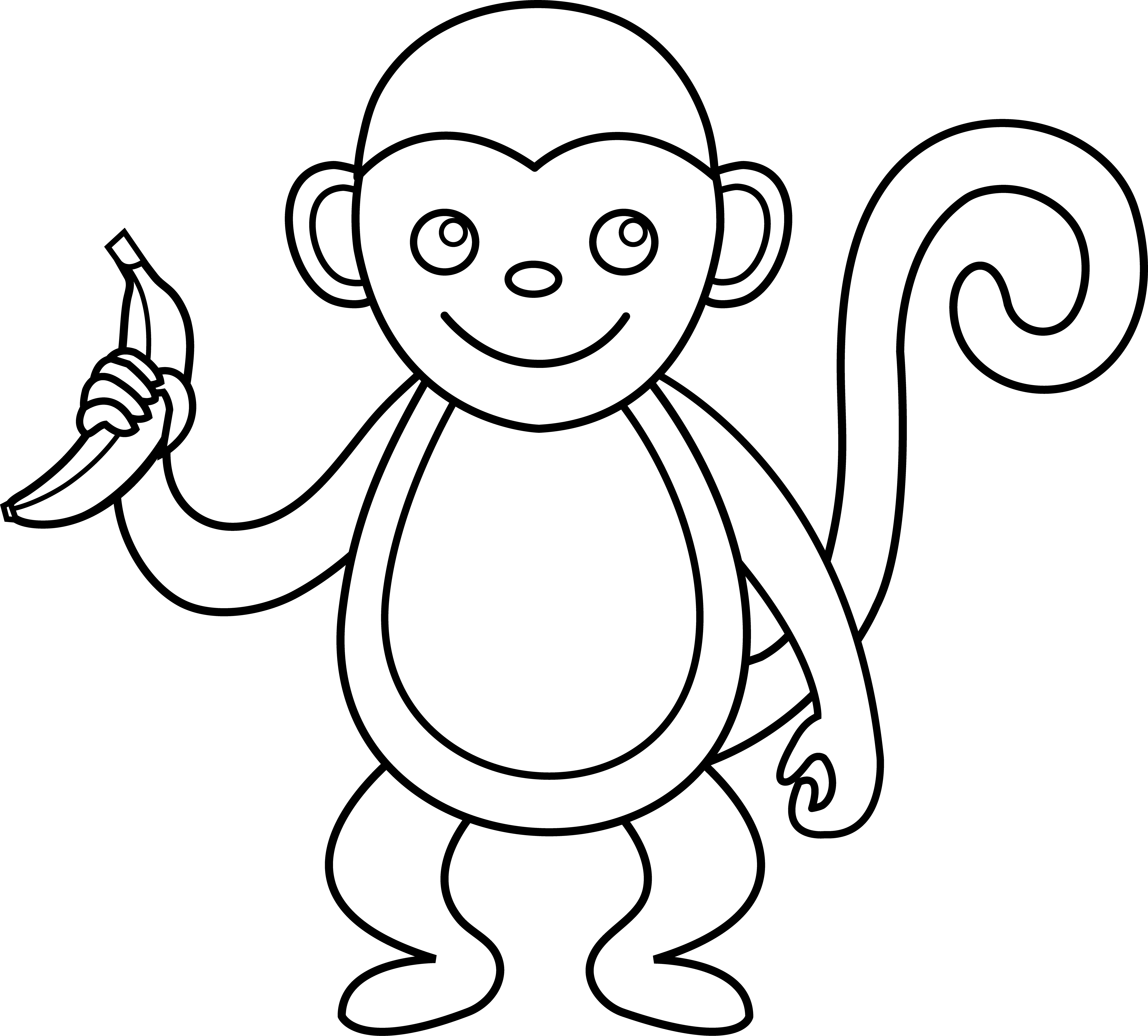 free-outline-of-a-monkey-download-free-outline-of-a-monkey-png-images