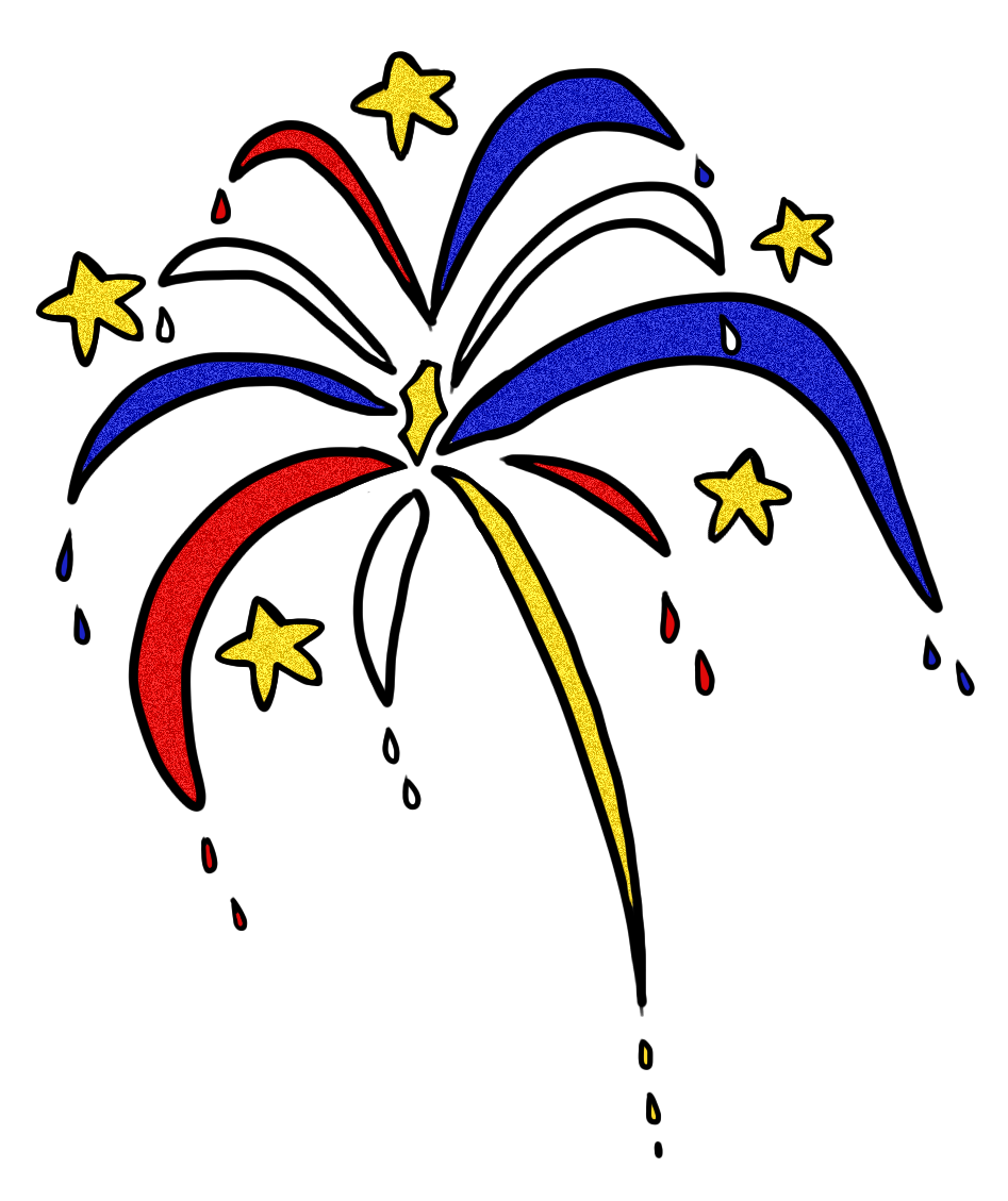 Red And Blue Fireworks Cartoon | Clipart library - Free Clipart Images
