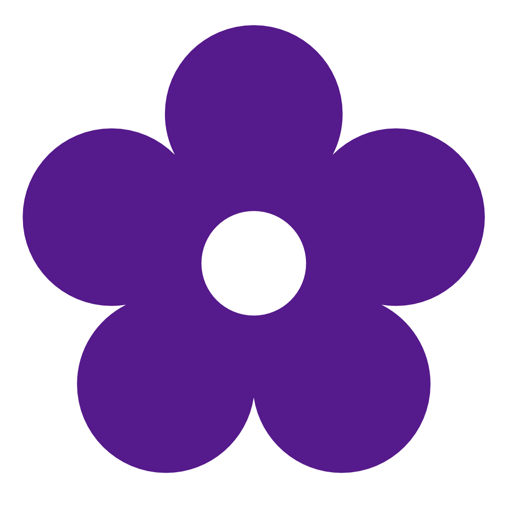Purple Flowers Clip Art - Clipart library