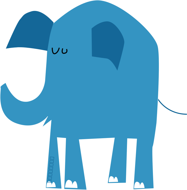 Blue elephant Free Vector 