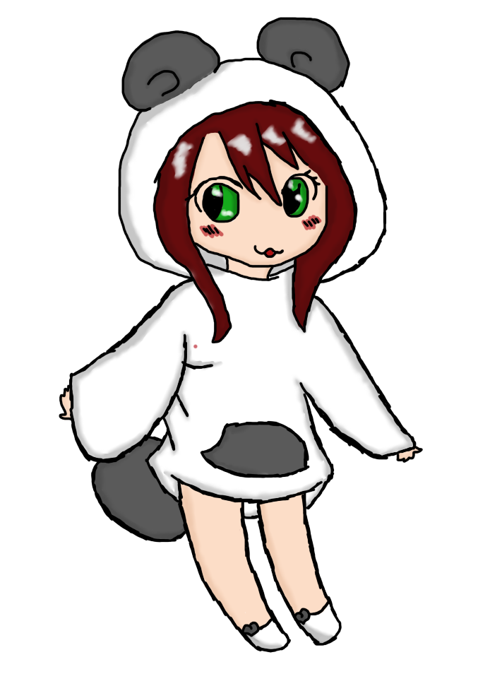Panda Chibi Girl Adoptable(CLOSED) by wendy434 on Clipart library