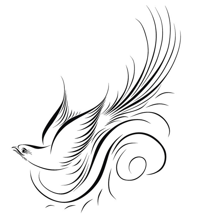 Calligraphy Fly Bird Vector Art Silhouettes | Bing Gallery