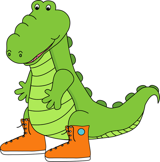 Alligator Wearing Sneakers Clip Art - Alligator Wearing Sneakers Image