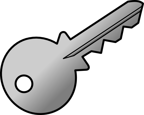 Gray Key clip art - vector clip art online, royalty free  public 