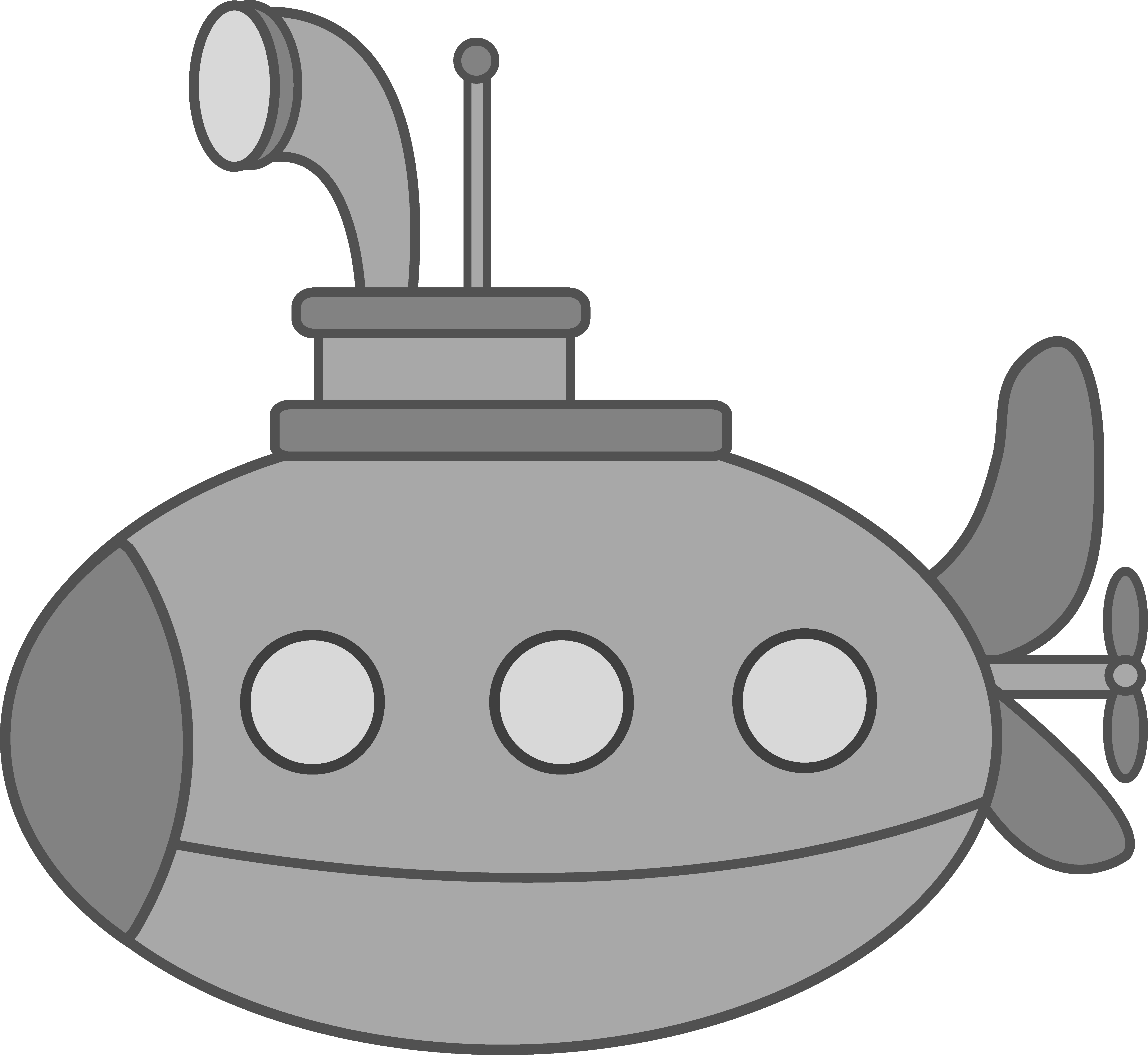 Images For  Submarine Clipart Black And White