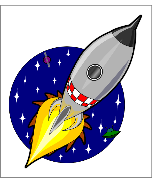 Kliponius Cartoon Rocket clip art - vector clip art online 