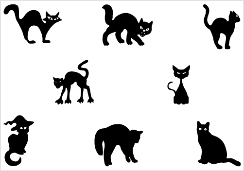 Halloween Cat Silhouette Vector GraphicsSilhouette Clip Art