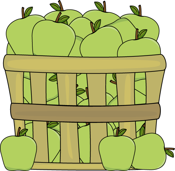 Basket of Green Apples Clip Art - Basket of Green Apples Image