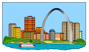 Famous City and Skylines - St. Louis Day and Night Scenes