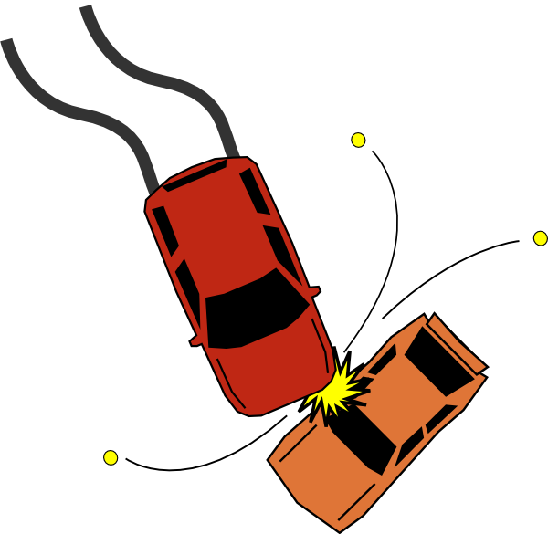 Car Accident Collision clip art - vector clip art online, royalty 