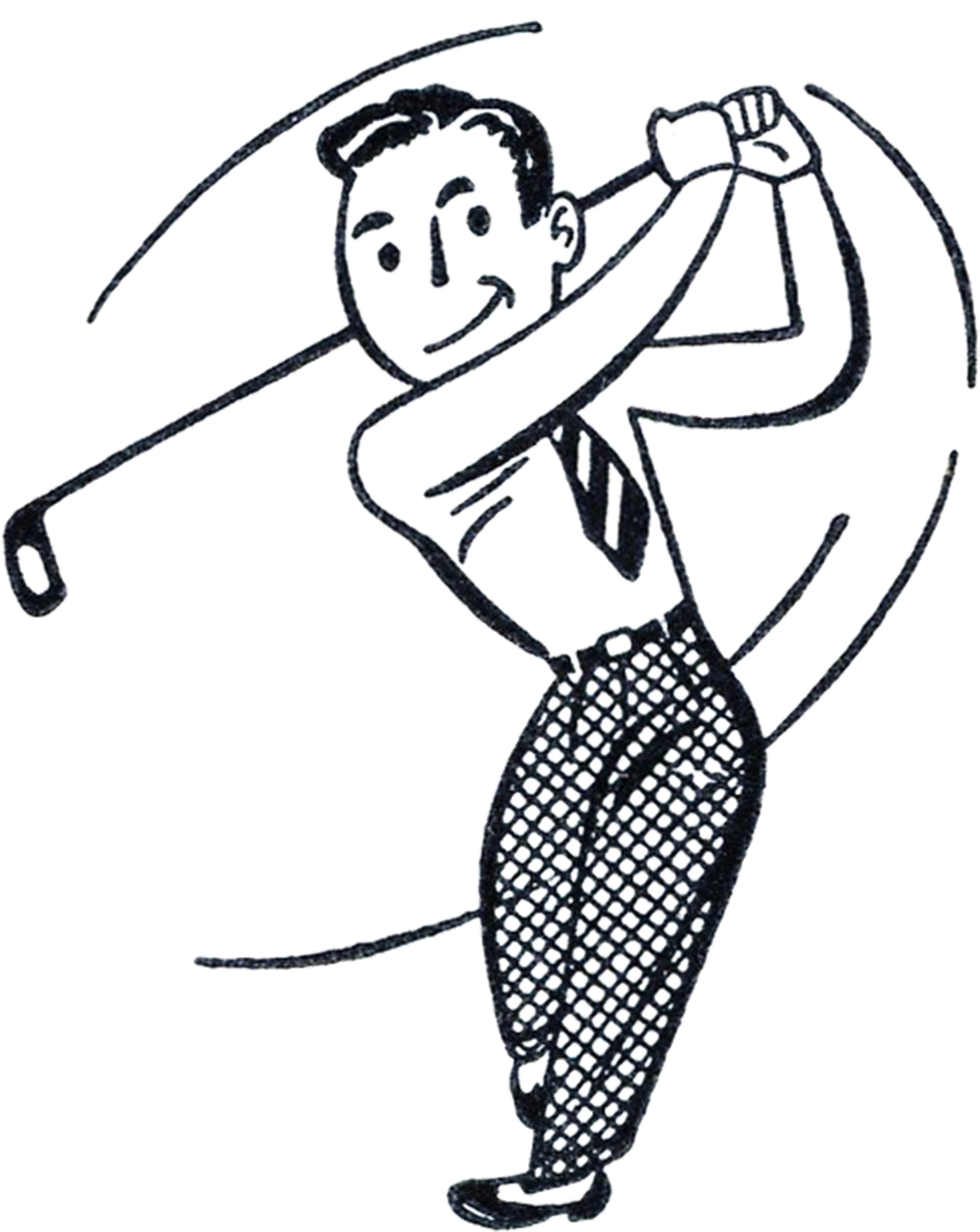 Retro Golf Clip Art - Funny! - The Graphics Fairy