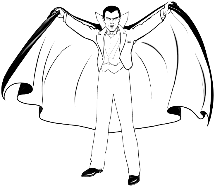 Dracula Coloring Pages for Kids