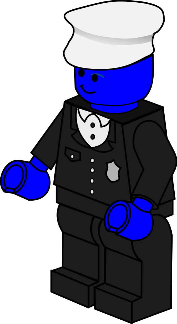 LEGO Town policeman - vector Clip Art