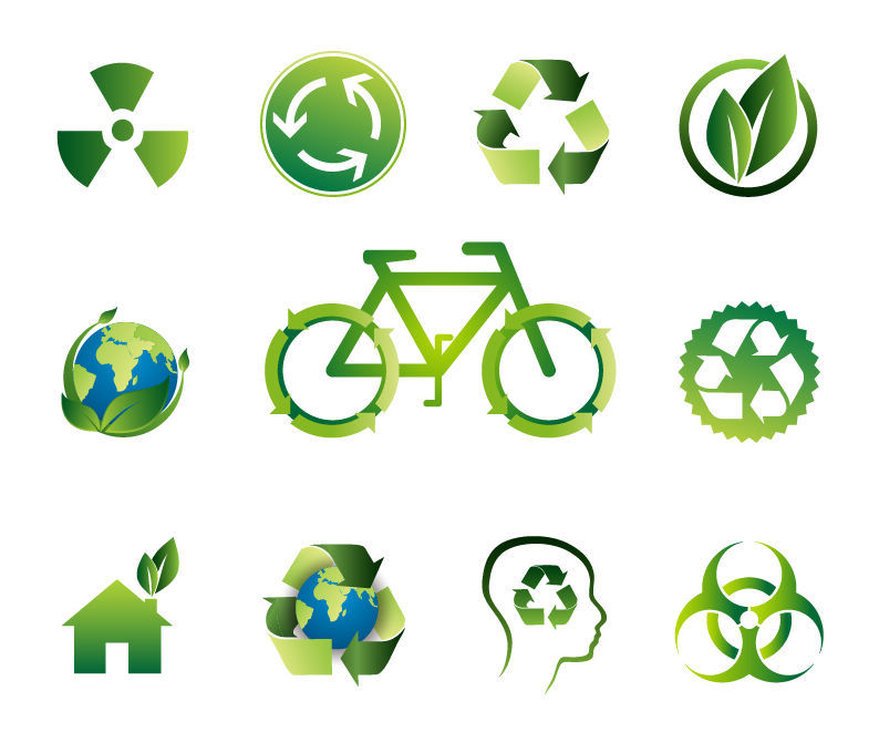 Green Bio Vector Icon Set | Free Vector Graphics | All Free Web 