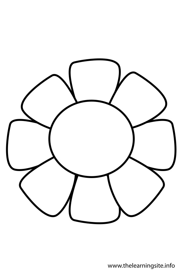 clipart flower coloring page - photo #14