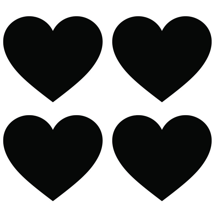 Chalkboard Heart Label (Set of 4)