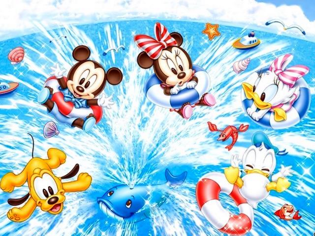 Disney Summer Babies Mickey and Friends Wallpaper - Puzzles-Games 