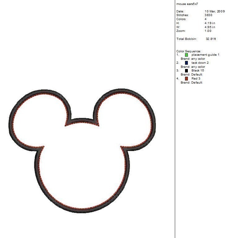 Printable Mickey Mouse Head 