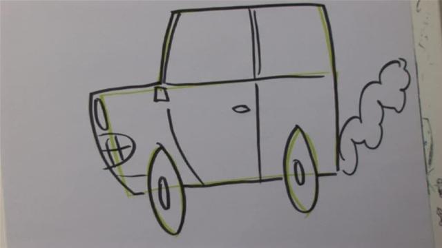 draw a cartoon car - Clip Art Library