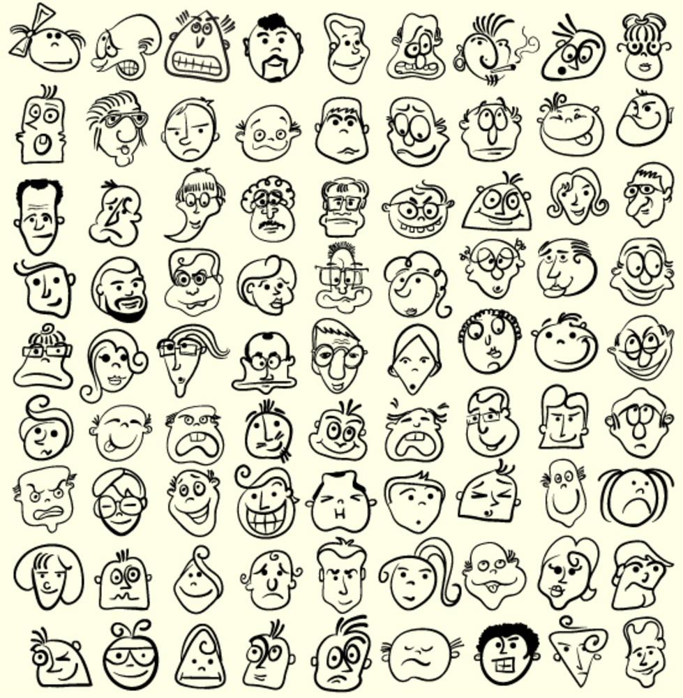 cartoon faces emotions - Clip Art Library