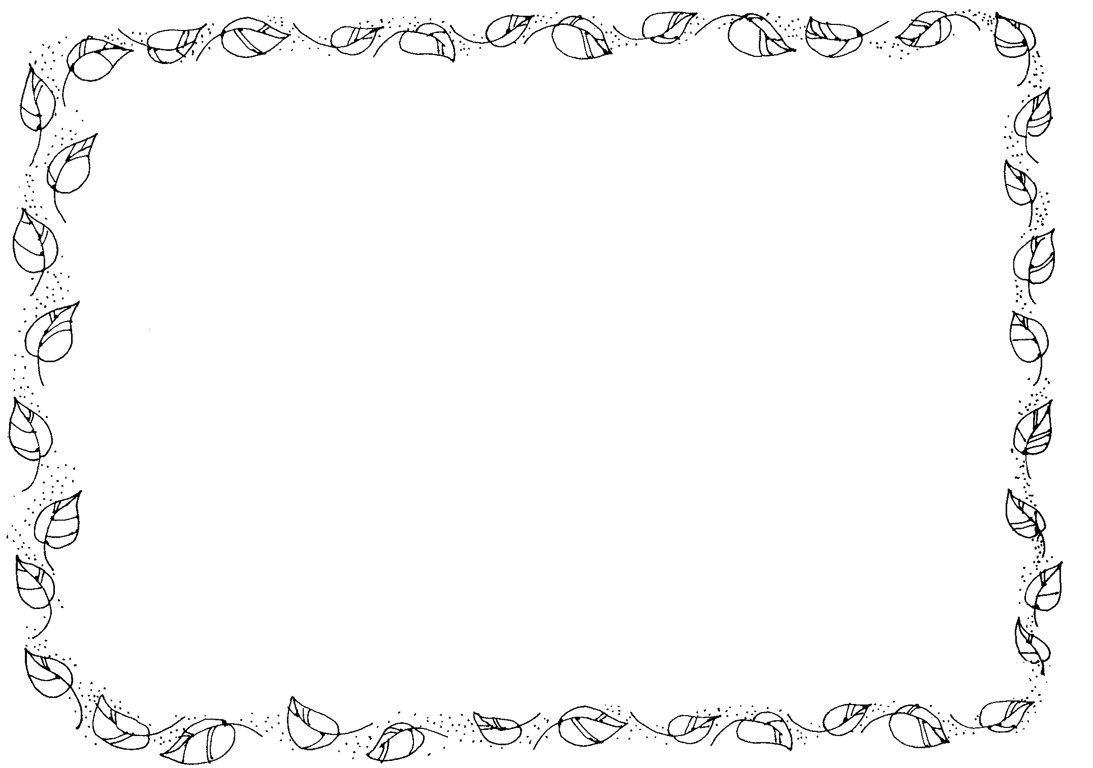 fall border clipart black and white