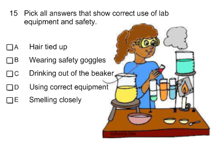 science safety rules worksheet