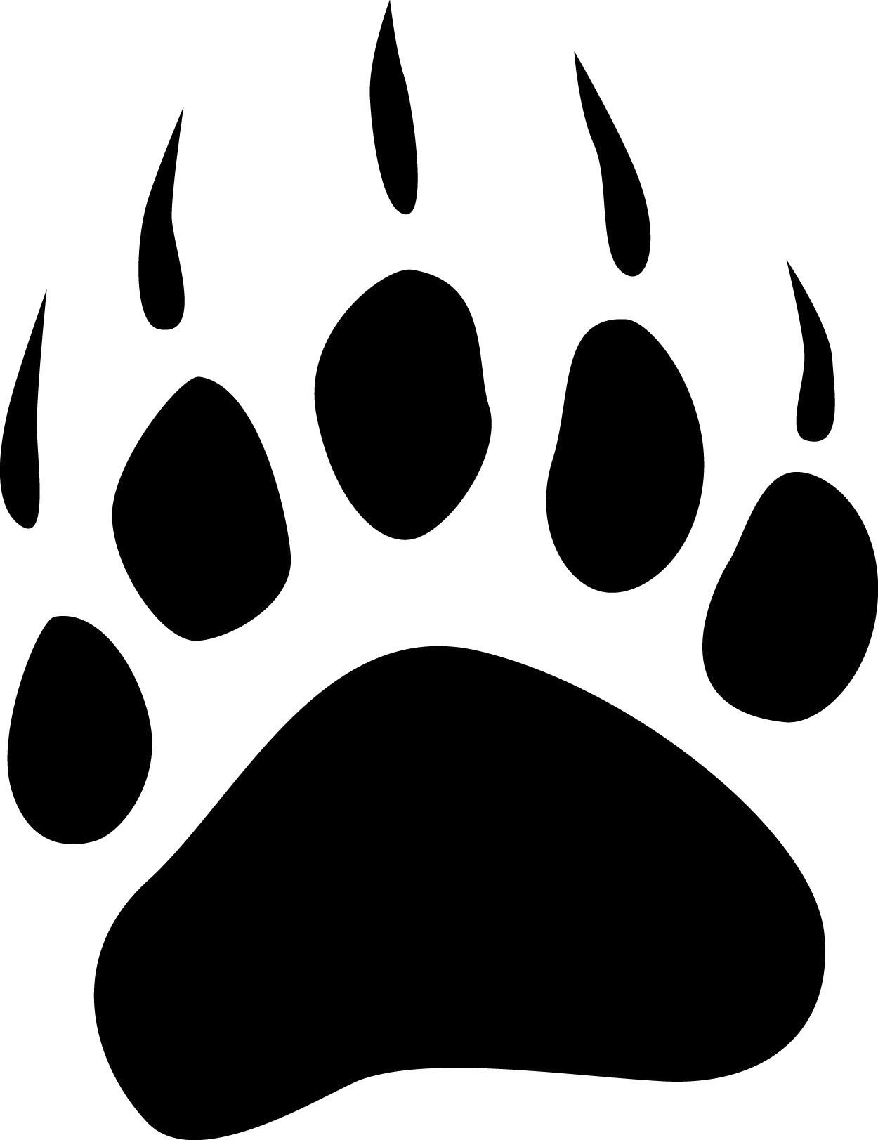 Bear Paw Silhouette - Clipart library