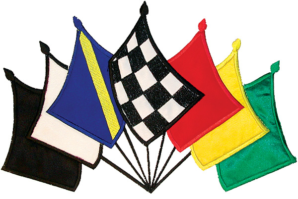 Grand Slam Designs Embroidery Design: Racing Flags Applique 5.53 