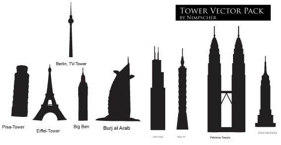 Tower Building Vector images