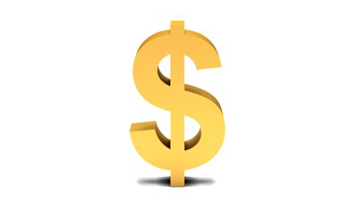 Dollar Symbol Spinning Isolated Over A White Background Stock 