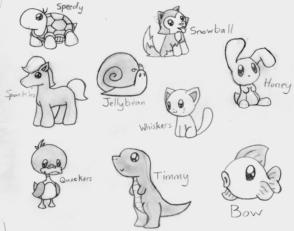 cute tumblr animal drawings