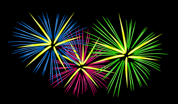 Three Colour Fireworks Clip Art at Clipart library - vector clip art 