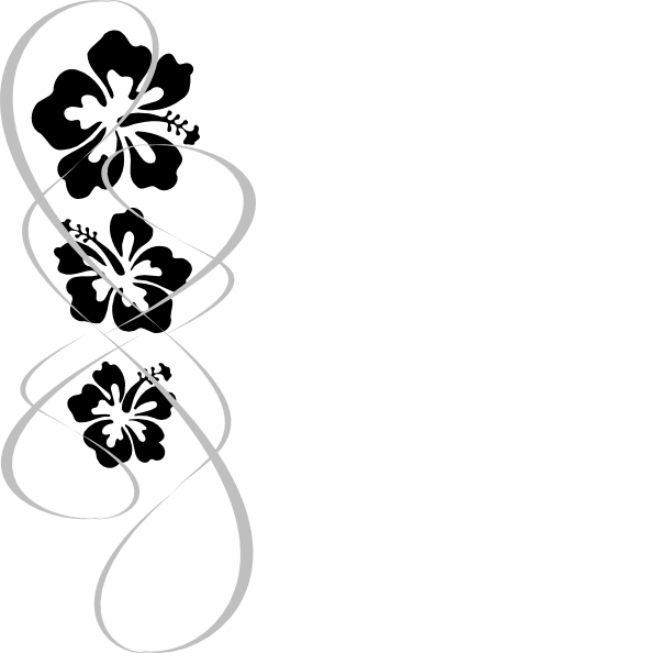 Hibiscus Swirl clip art - vector clip art online, royalty free 