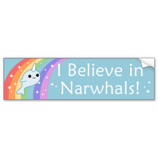 the narwhal bacons at midnight bumper stickers | Zazzle