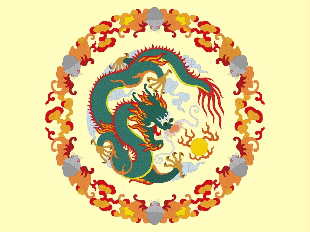 Chinese Dragon Mandala