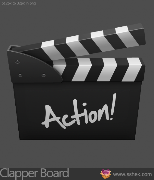 ClapperBoard icon by Shek0101 on Clipart library