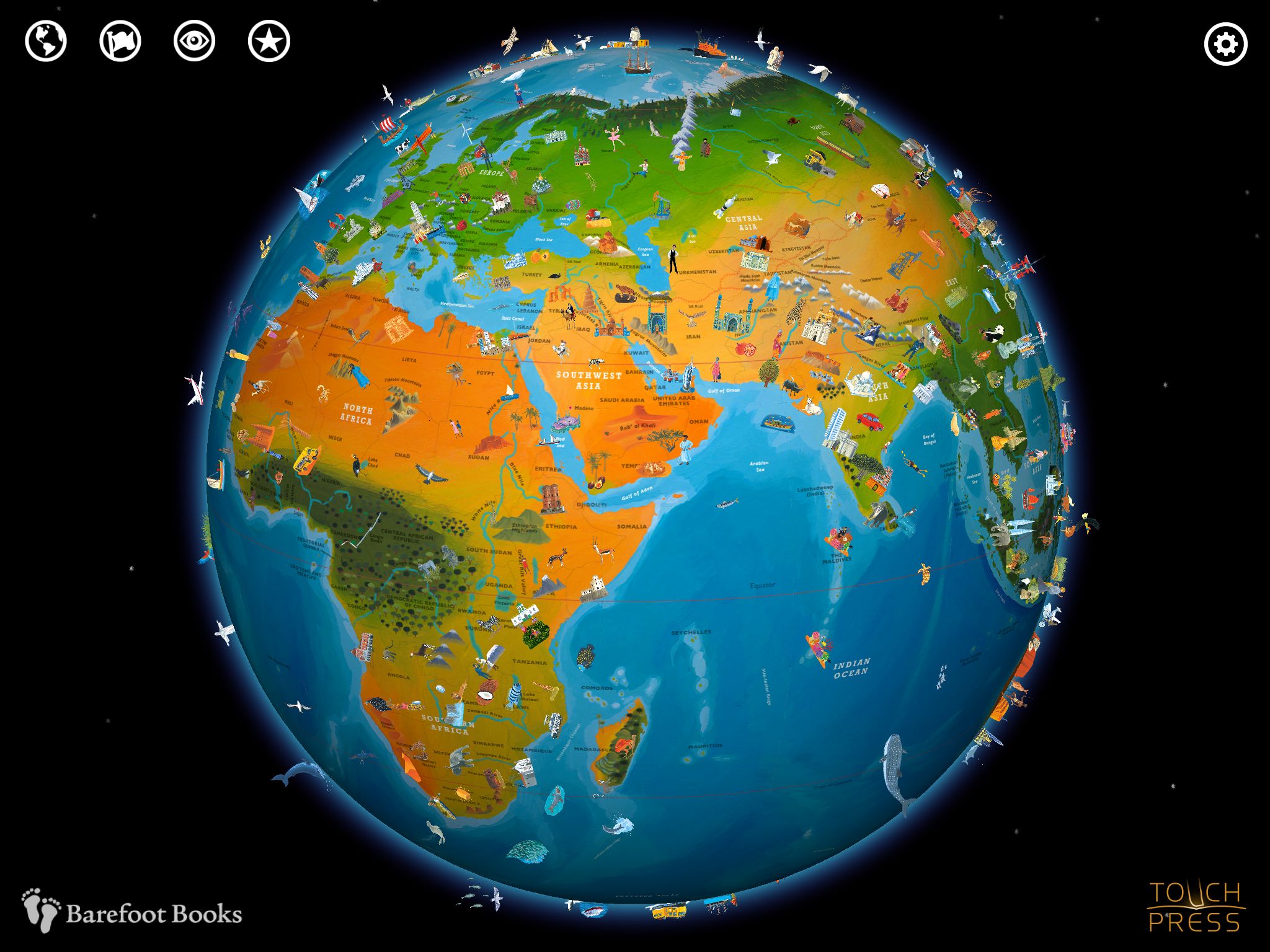 Interactive World Atlas Clip Art Library