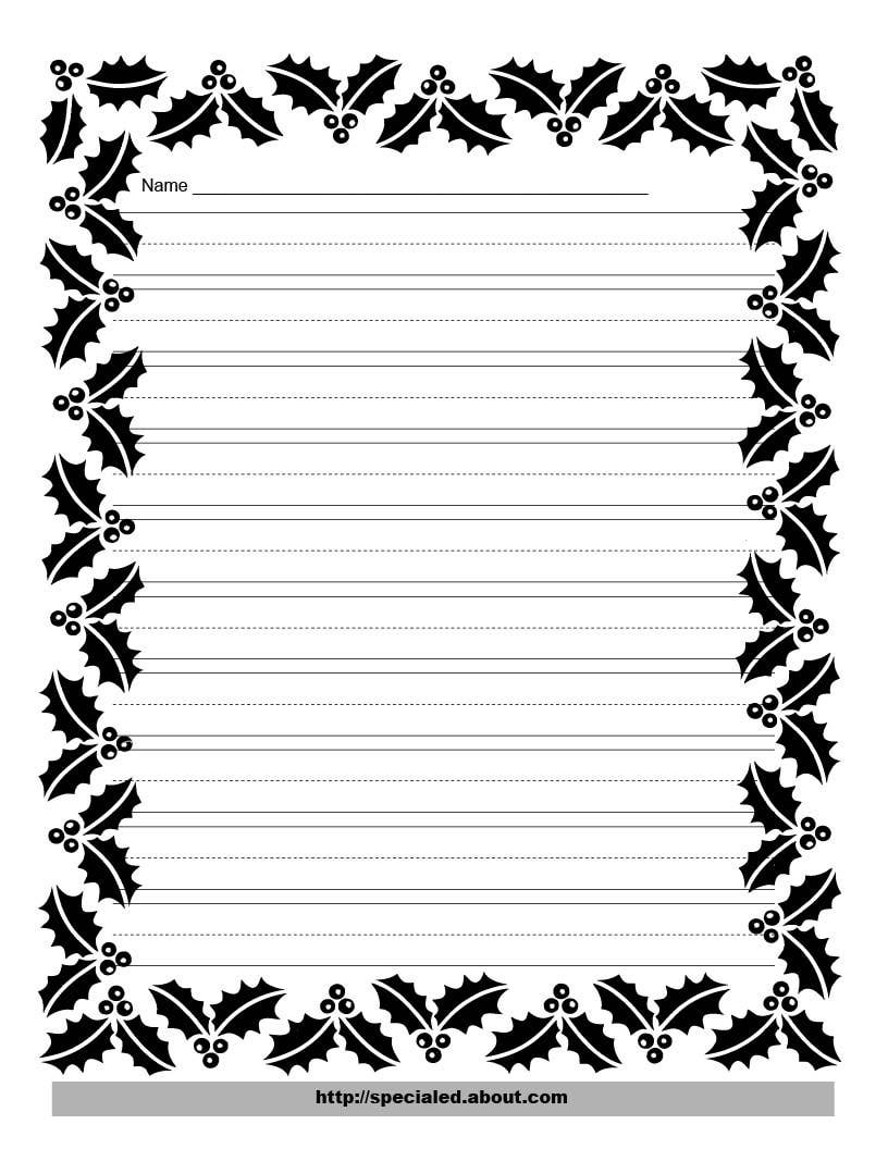 Writing paper with borders printable | LifePro Beauty