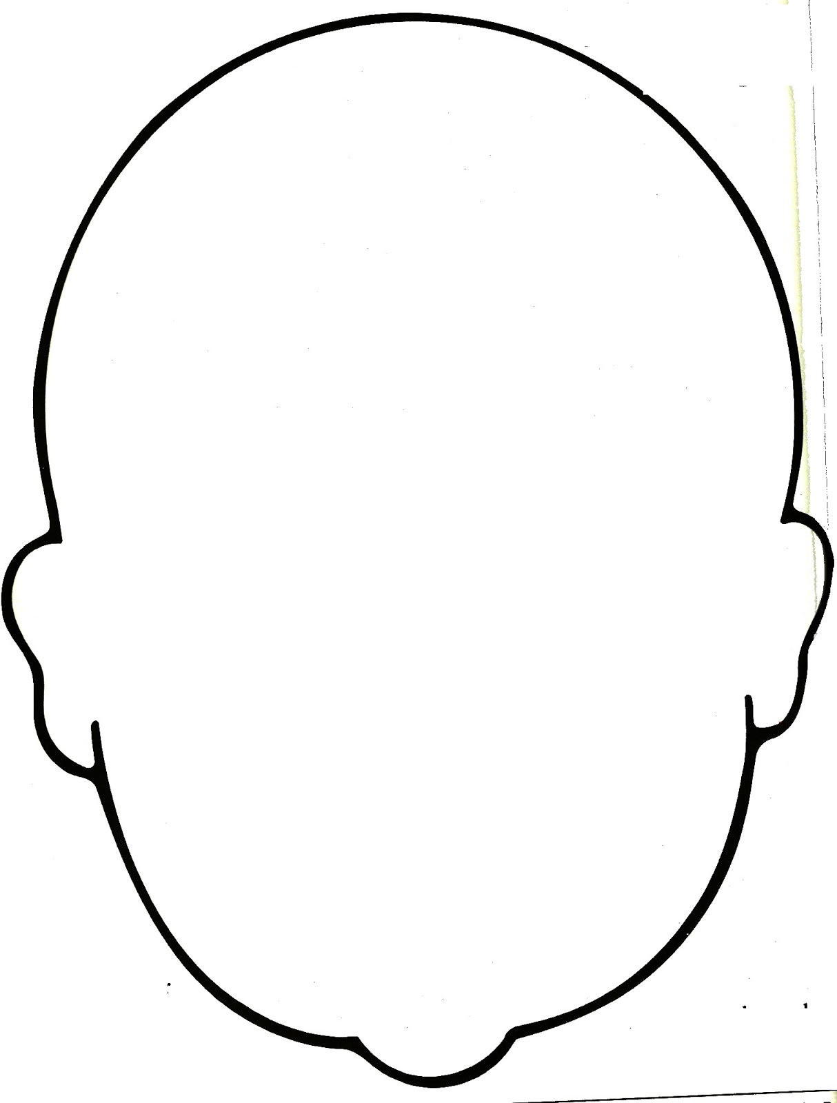 Blank Human Face Template - Clipart library