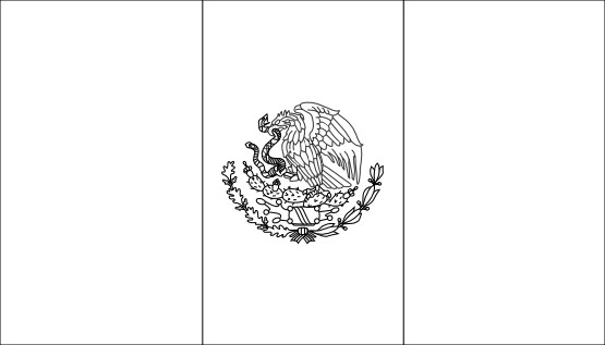 Black And White Mexico Flag : Black And White Mexican Flag. Black 