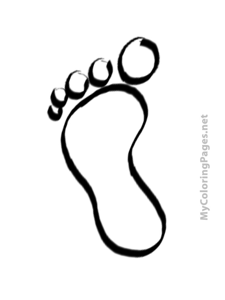 foot print coloring page