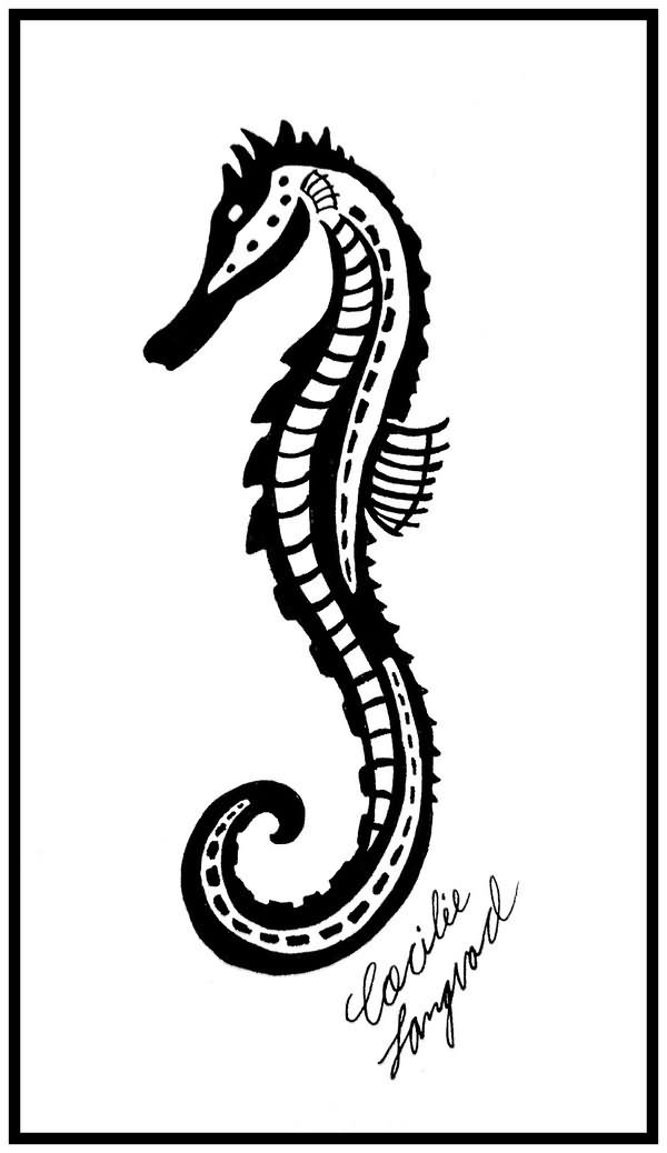 seahorse tattoo - Clip Art Library