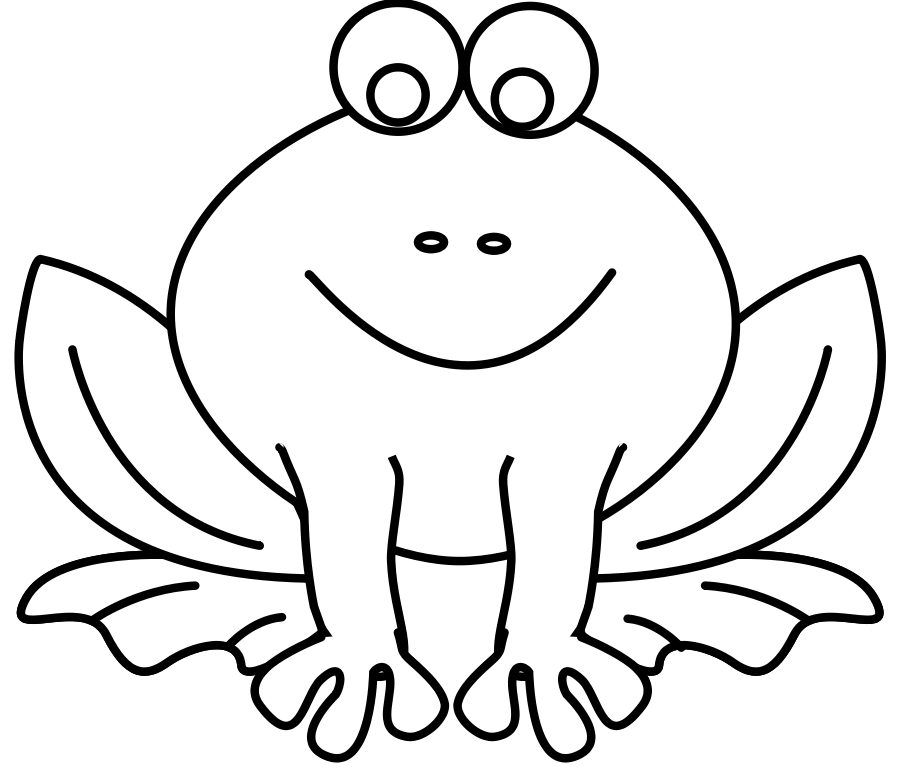 Frog Line Art SVG Vector file, vector clip art svg file